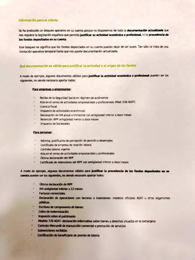 西班牙Bankia银行或冻结企业账户，在西华企应做好相关措施