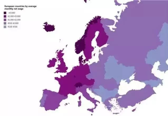 欧盟月平均收入统计