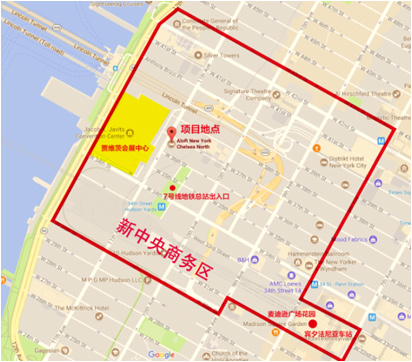 曼哈頓第十壹大道酒店項目地理位置
