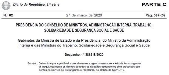 葡萄牙移民局发布疫情期间黄金签证的最新通知