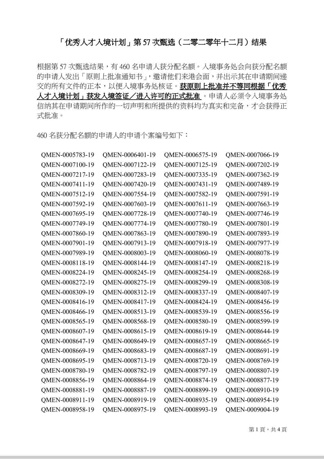 速看！香港优才计划第57次甄选名单出炉
